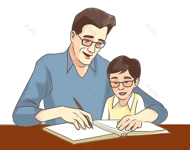 元素图片,卡通元素,父亲节PNG,儿童免抠素材